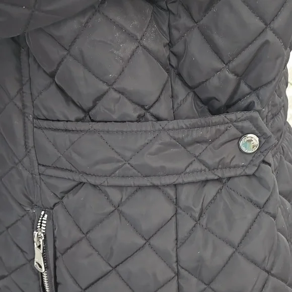 Calvin Klein Women's Quilted Black Hooded Jacket - Picture 5 of 16